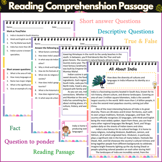 All About India | Reading Comprehension Passage and Questions