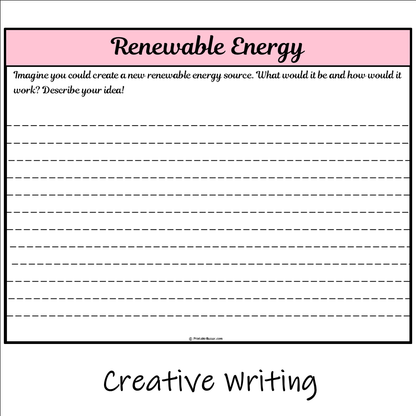 Renewable Energy | Main Idea and Supporting Details Reading Passage and Questions