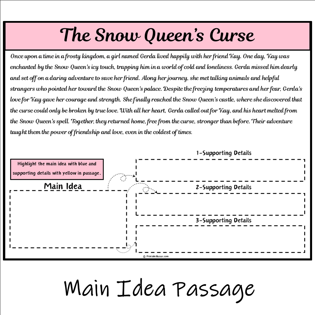 The Snow Queen’s Curse | Main Idea and Supporting Details Reading Passage and Questions