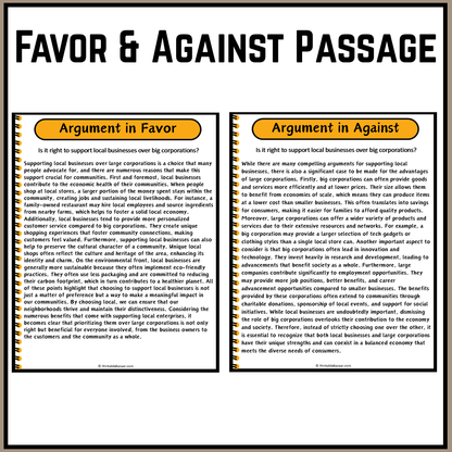 Is it right to support local businesses over big corporations? | Debate Case Study Worksheet