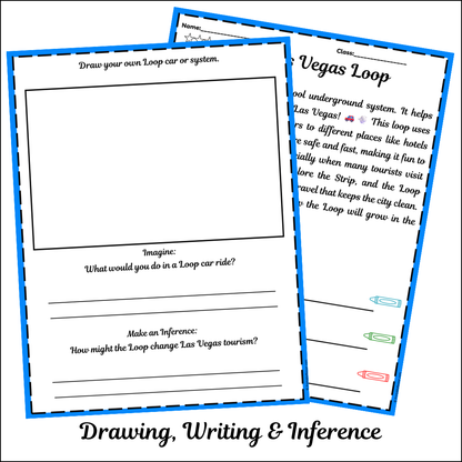 Las Vegas Loop | Short Reading Comprehension Creative Worksheet