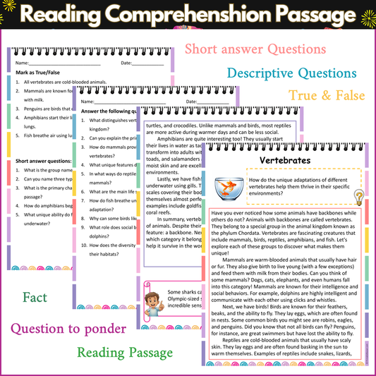 Vertebrates | Reading Comprehension Passage and Questions