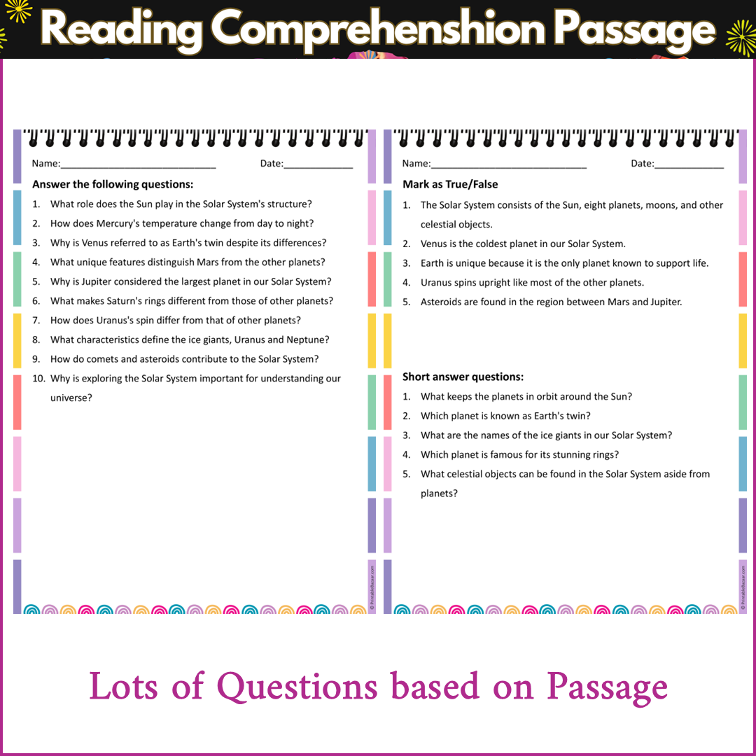 The Solar System | Reading Comprehension Passage and Questions