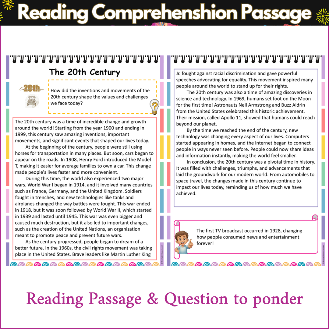 The 20th Century | Reading Comprehension Passage and Questions