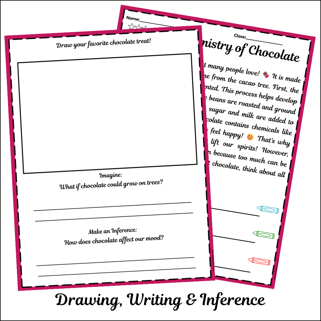 The Chemistry of Chocolate | Short Reading Comprehension Creative Worksheet