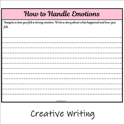 How to Handle Emotions | Main Idea and Supporting Details Reading Passage and Questions