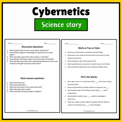 Cybernetics | Science Story Reading Comprehension Activity