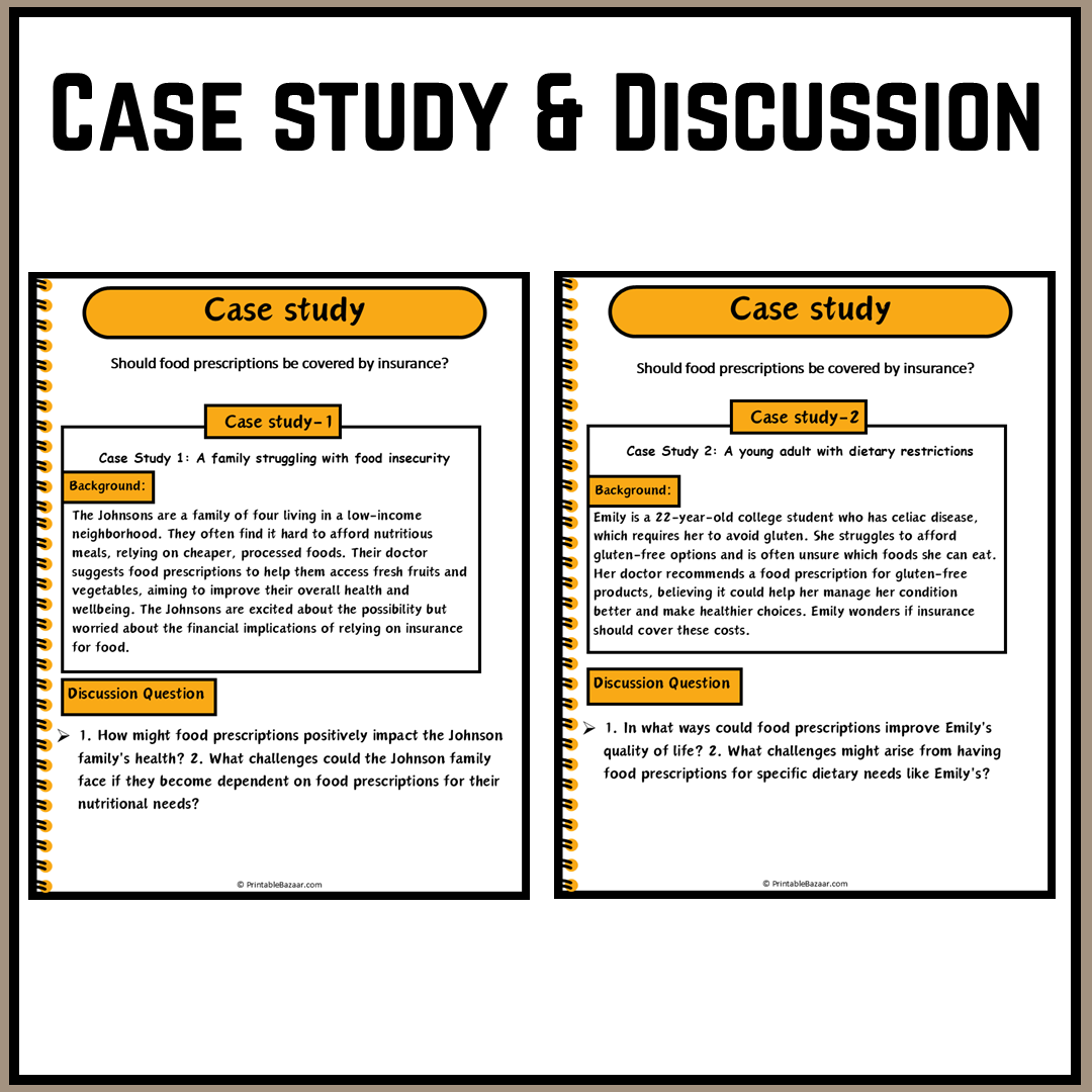 Should food prescriptions be covered by insurance? | Debate Case Study Worksheet