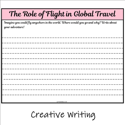 The Role of Flight in Global Travel | Main Idea and Supporting Details Reading Passage and Questions