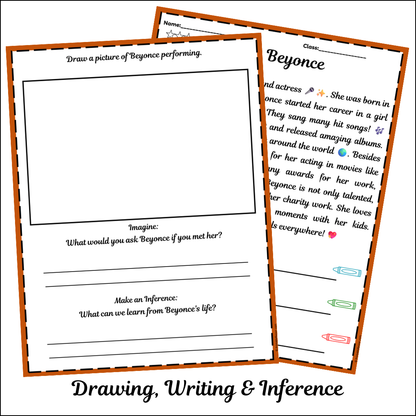 Beyonce | Short Reading Comprehension Creative Worksheet