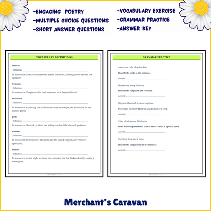 Merchant's Caravan | Poem Grammar Worksheet Printable Activity