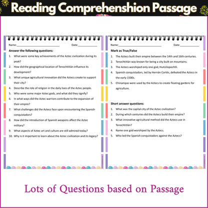 Aztec Civilization | Reading Comprehension Passage and Questions