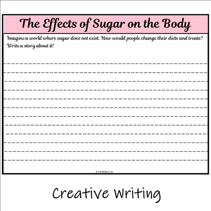 The Effects of Sugar on the Body | Main Idea and Supporting Details Reading Passage and Questions