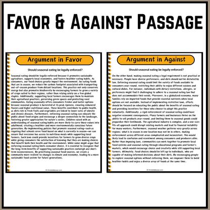 Should seasonal eating be legally enforced? | Debate Case Study Worksheet