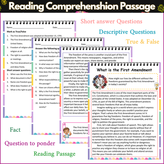 What is the First Amendment | Reading Comprehension Passage and Questions