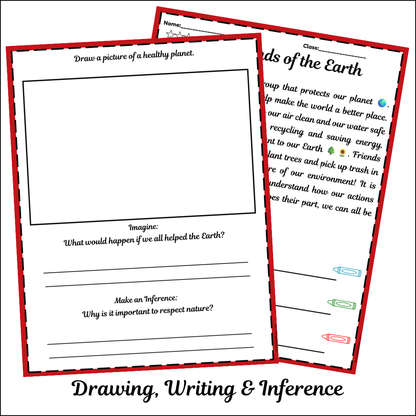Friends of the Earth | Short Reading Comprehension Creative Worksheet