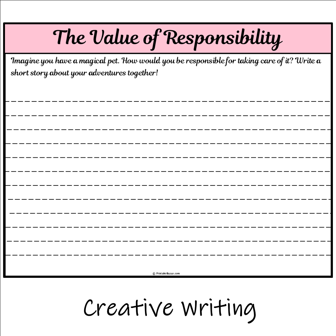 The Value of Responsibility | Main Idea and Supporting Details Reading Passage and Questions