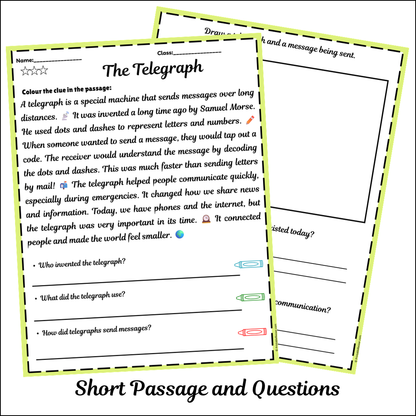 The Telegraph | Short Reading Comprehension Creative Worksheet