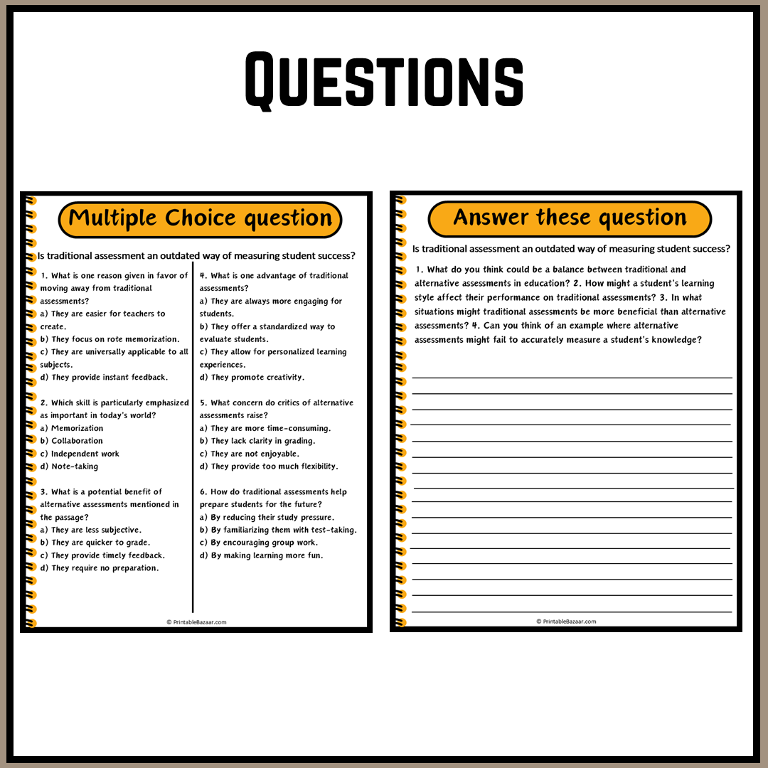 Is traditional assessment an outdated way of measuring student success? | Debate Case Study Worksheet