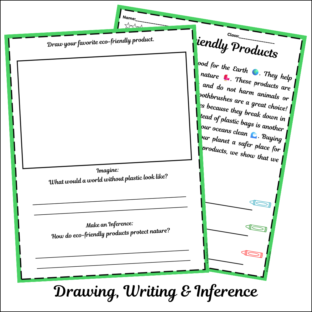 Eco-friendly Products | Short Reading Comprehension Creative Worksheet