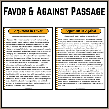 Should schools require students to wear uniforms? | Debate Case Study Worksheet