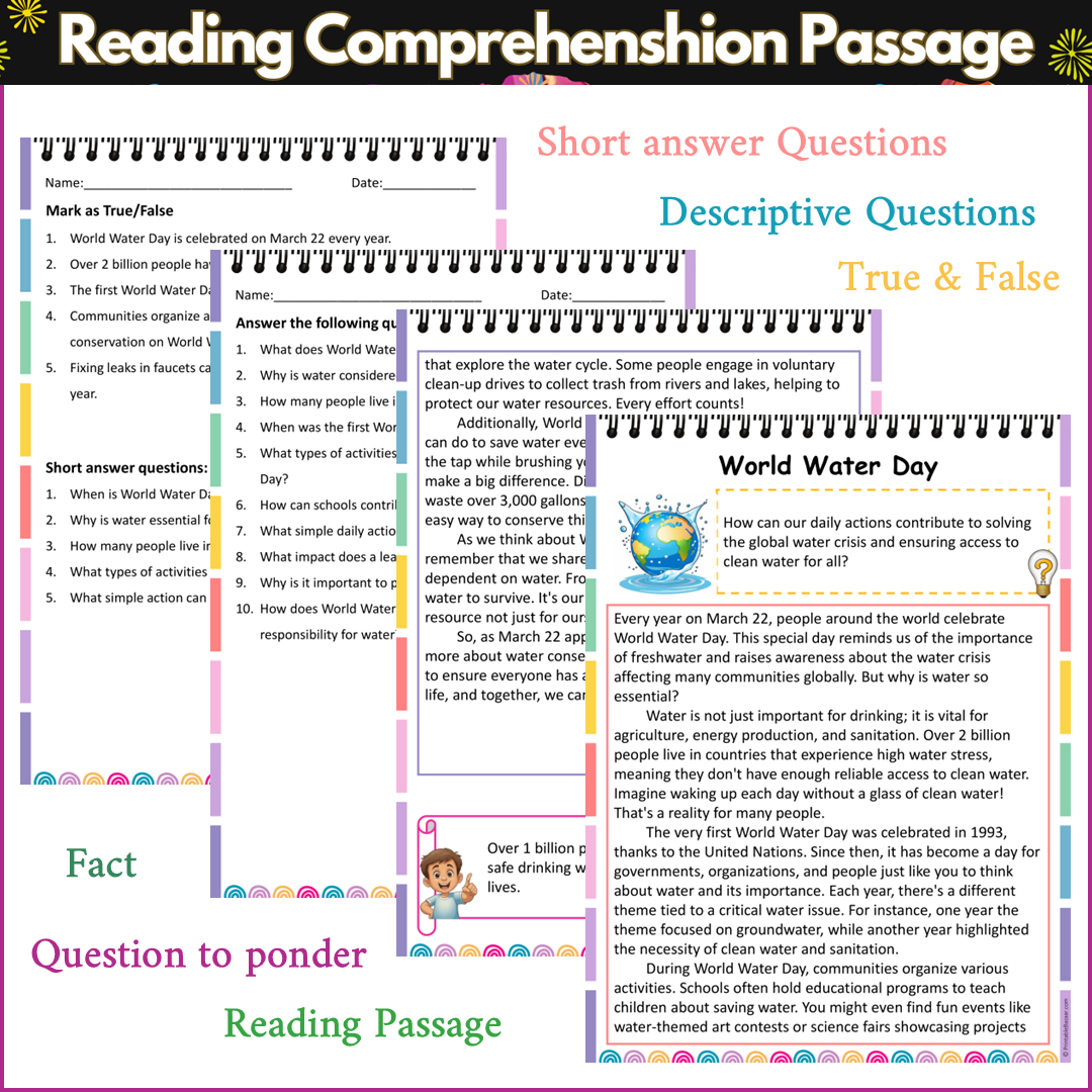 World Water Day | Reading Comprehension Passage and Questions