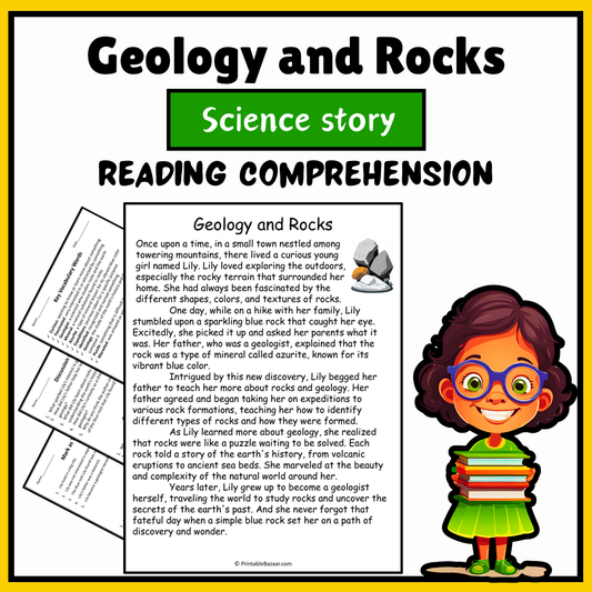 Geology and Rocks | Science Story Reading Comprehension Activity