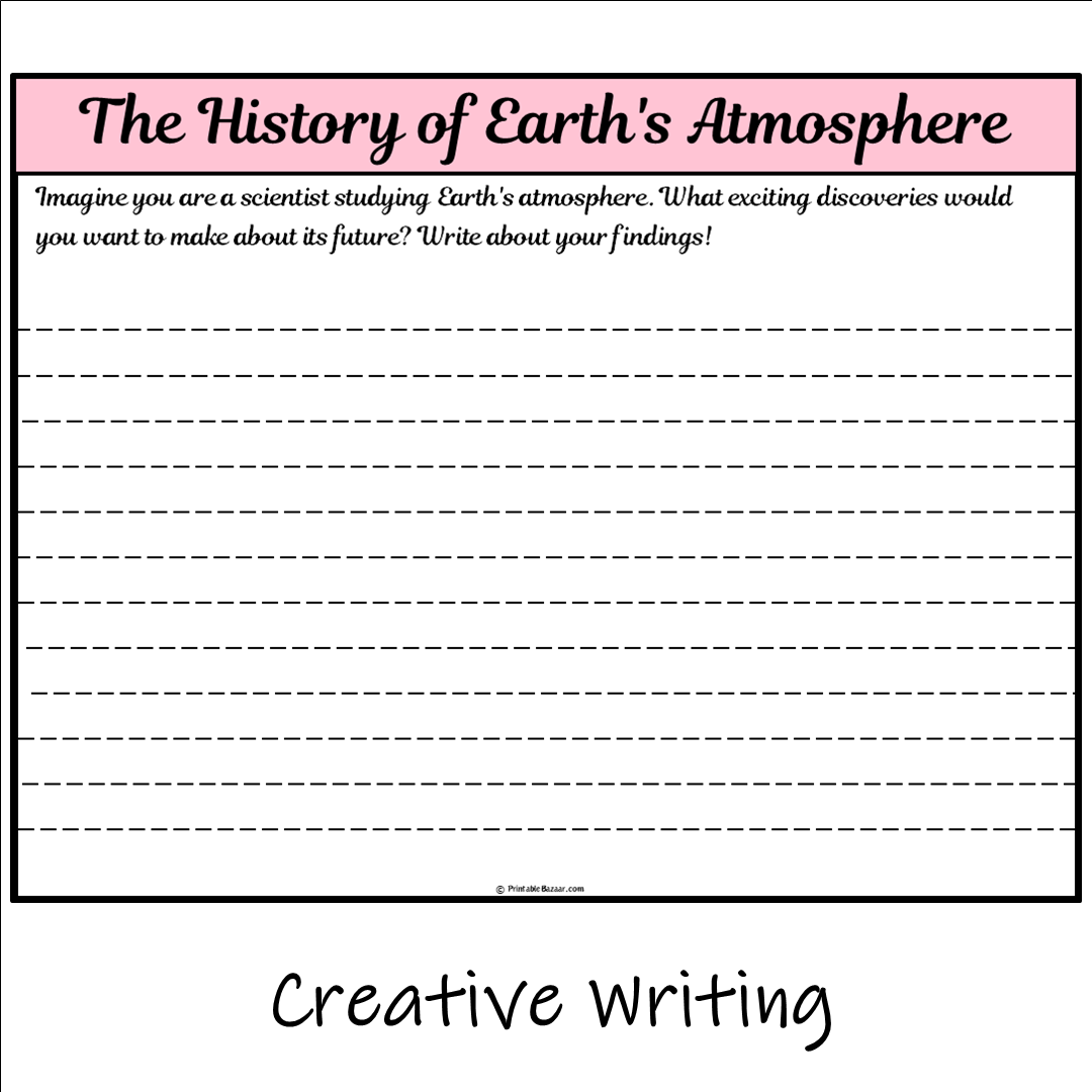 The History of Earth's Atmosphere | Main Idea and Supporting Details Reading Passage and Questions