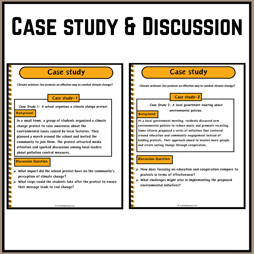 Climate activism: Are protests an effective way to combat climate change? | Debate Case Study Worksheet