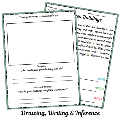 Green Buildings | Short Reading Comprehension Creative Worksheet