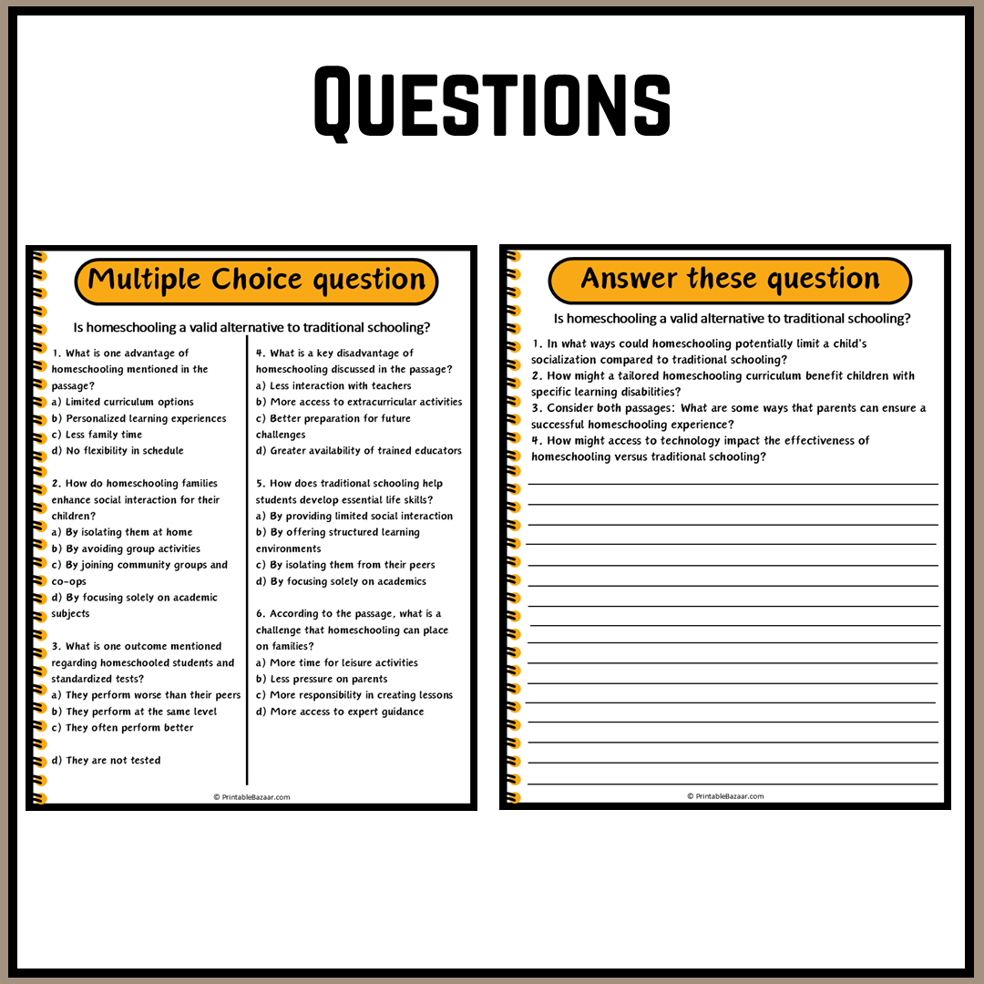 Is homeschooling a valid alternative to traditional schooling? | Debate Case Study Worksheet