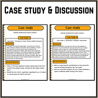 Animals should not be used in research | Debate Case Study Worksheet