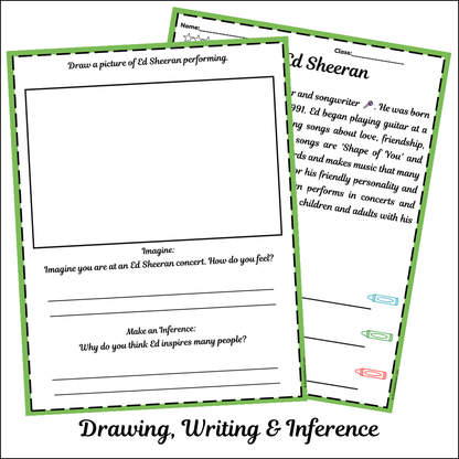 Ed Sheeran | Short Reading Comprehension Creative Worksheet