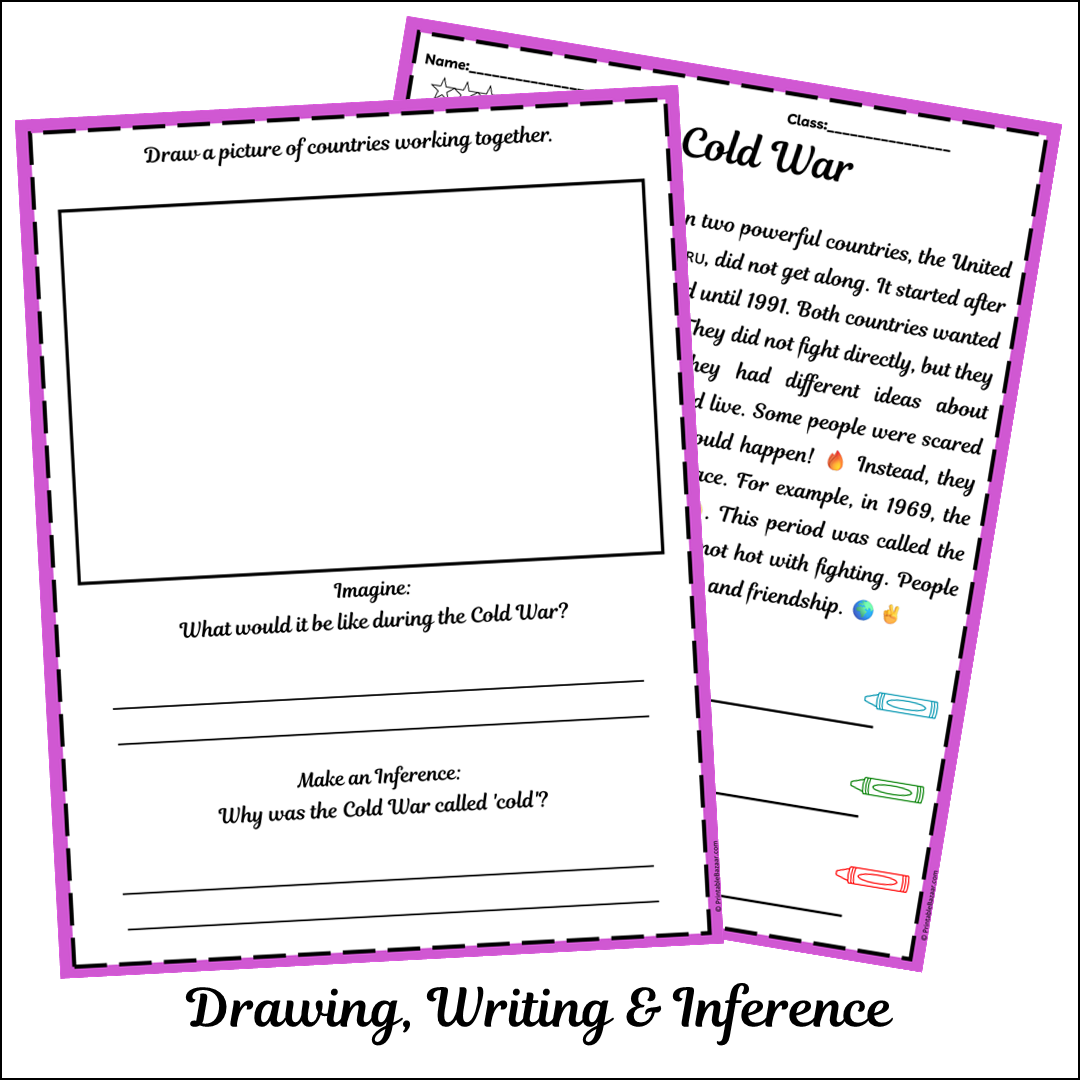 Cold War | Short Reading Comprehension Creative Worksheet