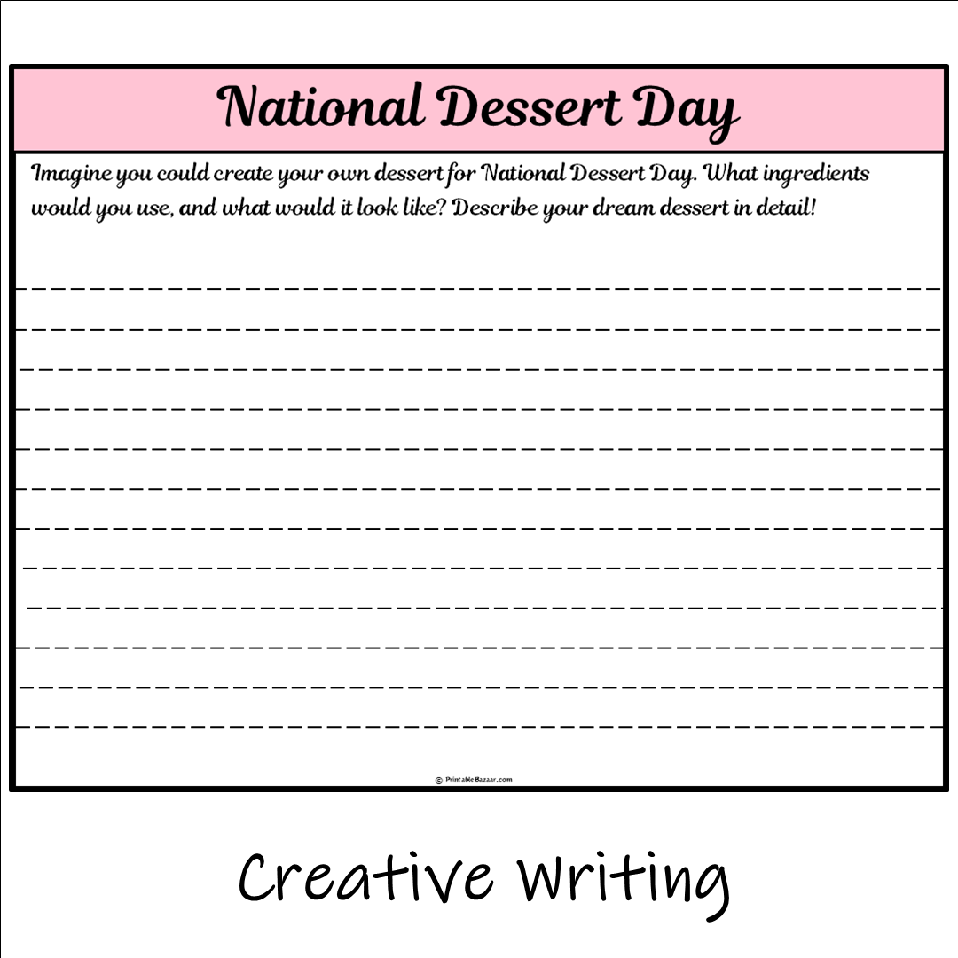 National Dessert Day | Main Idea and Supporting Details Reading Passage and Questions