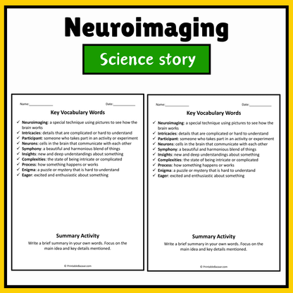 Neuroimaging | Science Story Reading Comprehension Activity