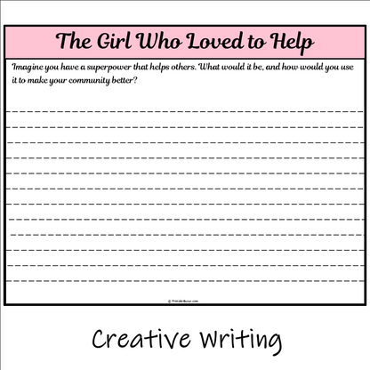 The Girl Who Loved to Help | Main Idea and Supporting Details Reading Passage and Questions