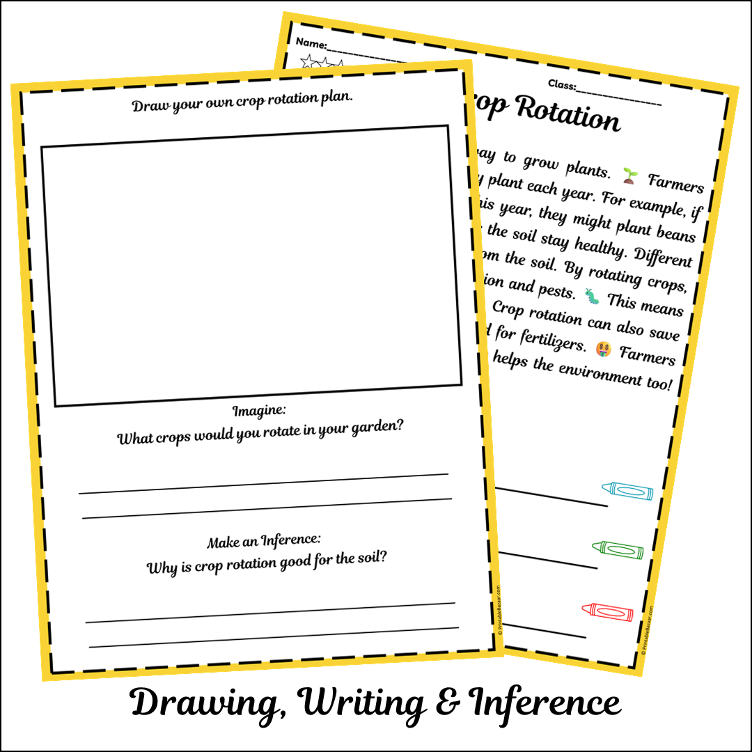 Crop Rotation | Short Reading Comprehension Creative Worksheet