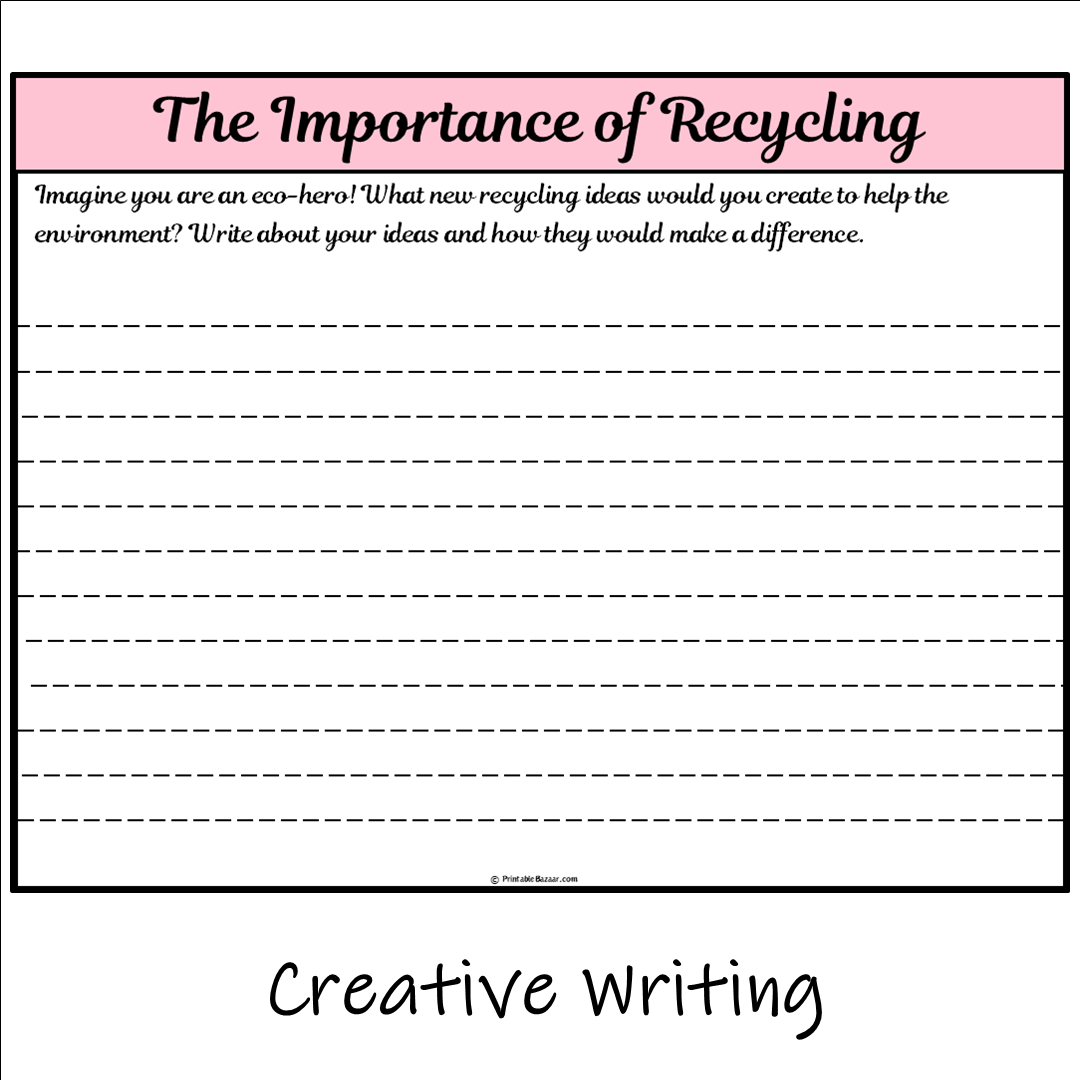 The Importance of Recycling | Main Idea and Supporting Details Reading Passage and Questions