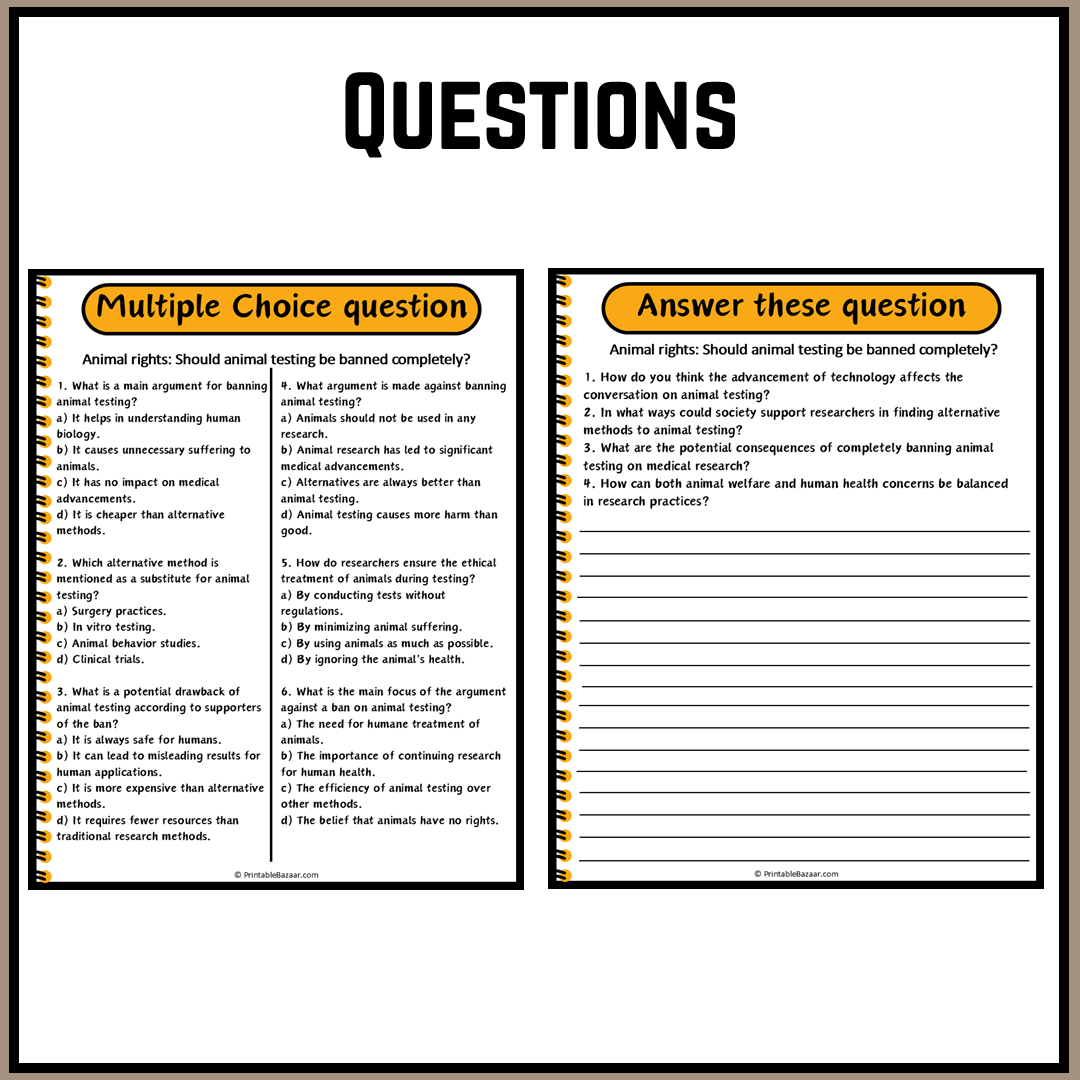 Animal rights: Should animal testing be banned completely? | Debate Case Study Worksheet