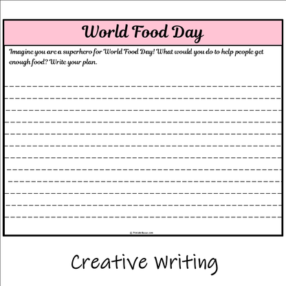 World Food Day | Main Idea and Supporting Details Reading Passage and Questions