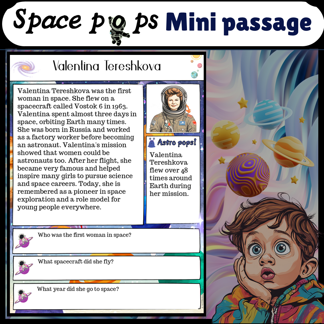 Valentina Tereshkova | Space Pops Reading Passage and Questions