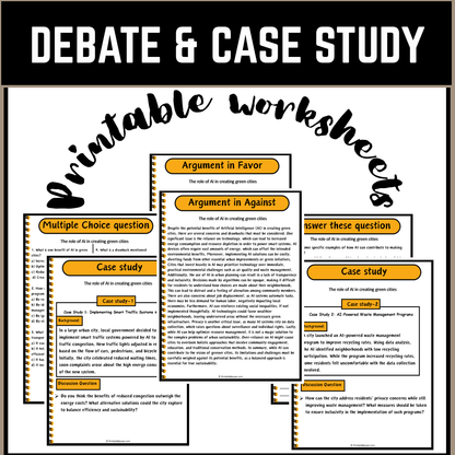 The role of AI in creating green cities | Debate Case Study Worksheet