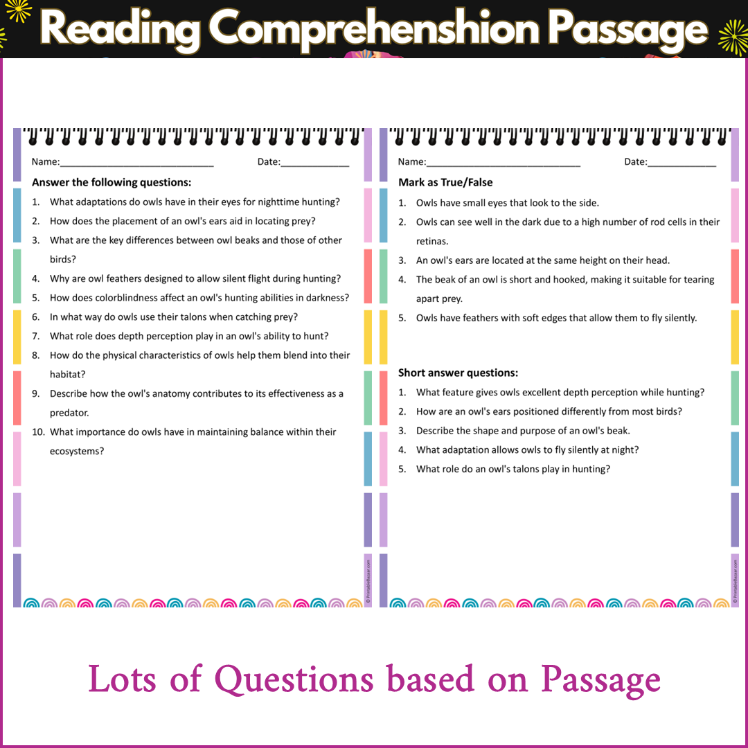 Anatomy of an Owl | Reading Comprehension Passage and Questions