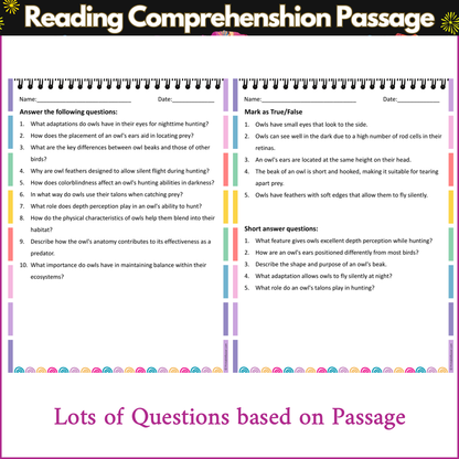 Anatomy of an Owl | Reading Comprehension Passage and Questions