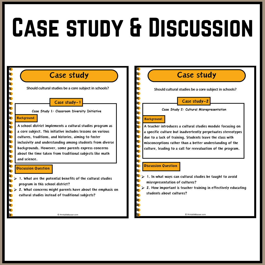 Should cultural studies be a core subject in schools? | Debate Case Study Worksheet