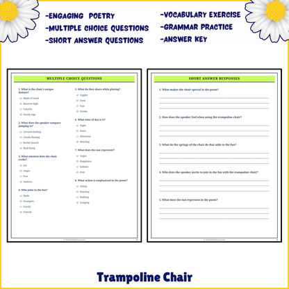 Trampoline Chair | Poem Grammar Worksheet Printable Activity