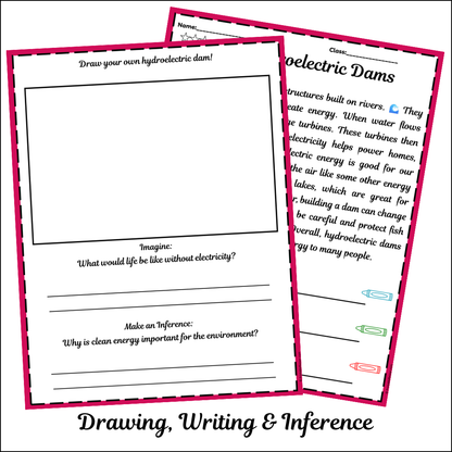Hydroelectric Dams | Short Reading Comprehension Creative Worksheet