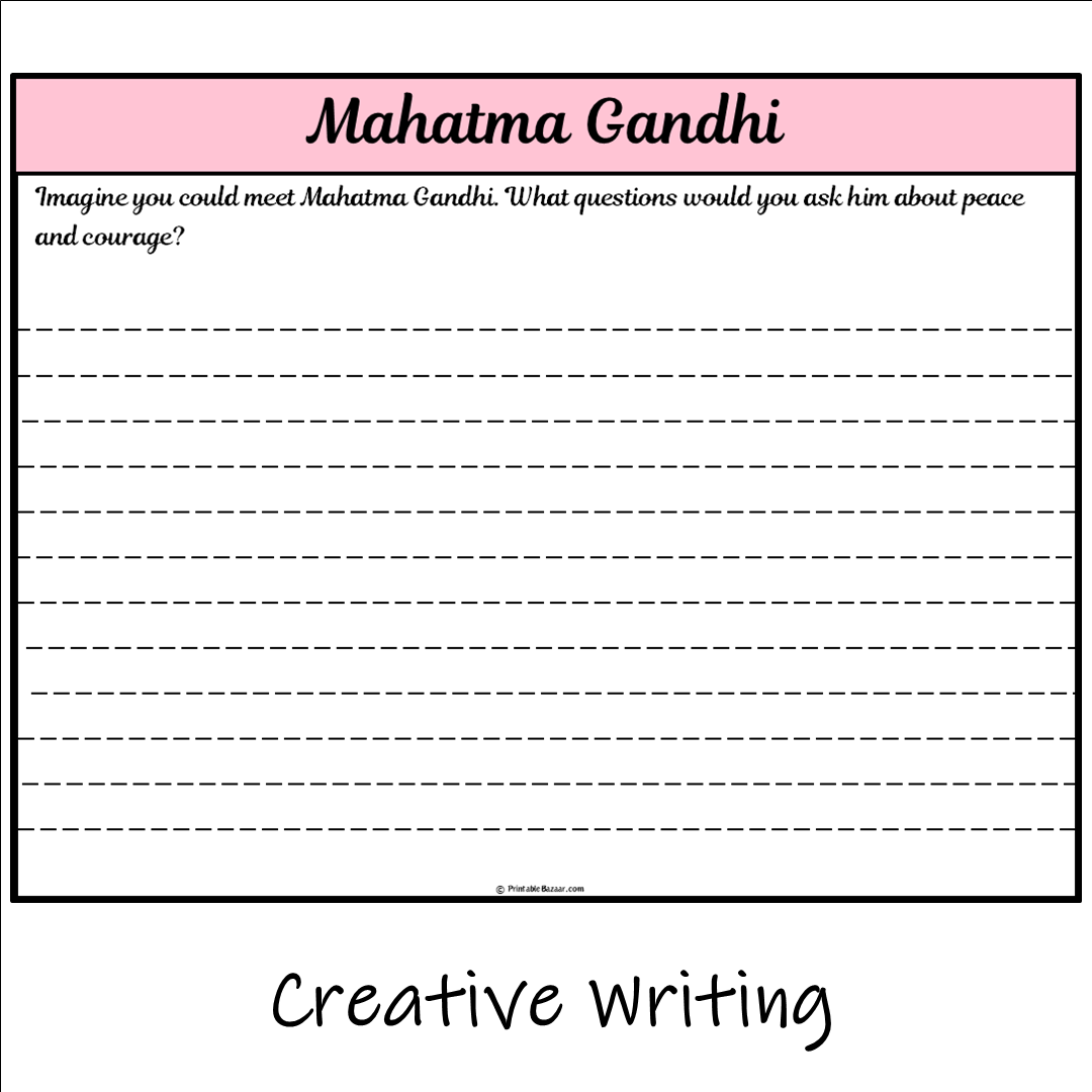 Mahatma Gandhi | Main Idea and Supporting Details Reading Passage and Questions