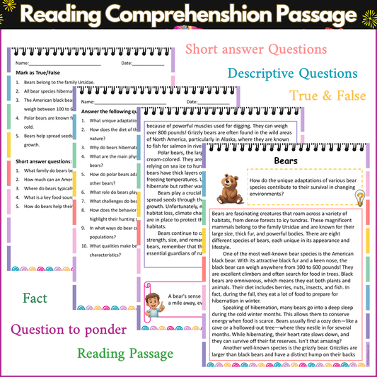 Bears | Reading Comprehension Passage and Questions